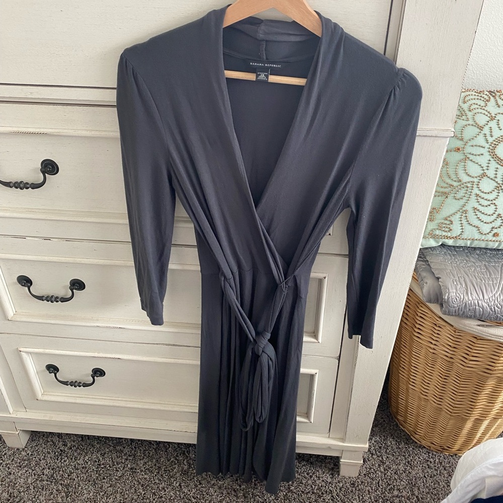 Banana Republic Gray wrap dress!